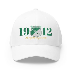 Vintage bestickte Mütze, kolumbianische Fußballmütze,