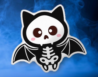 Kawaii Skeleton Bat Custom-shaped pillow