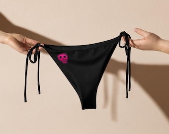 Pink Side Skull String Bikini Bottom