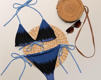 Blues and Black string bikini