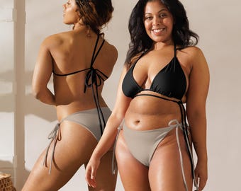 Straight Black String Bikini Top