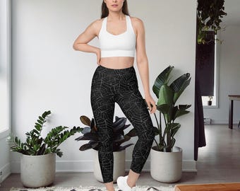 Spinnennetz Leggings mit Taschen