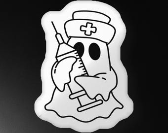Hug a Shot Nurse Ghost Custom-shaped pillow