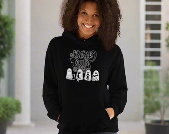 Black Cat Only Front only Version Unisex Hoodie-