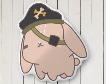 Pirate Bunny Custom-shaped pillow