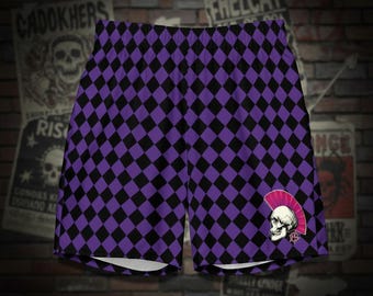Purple Punk Recycled Swim Trunks