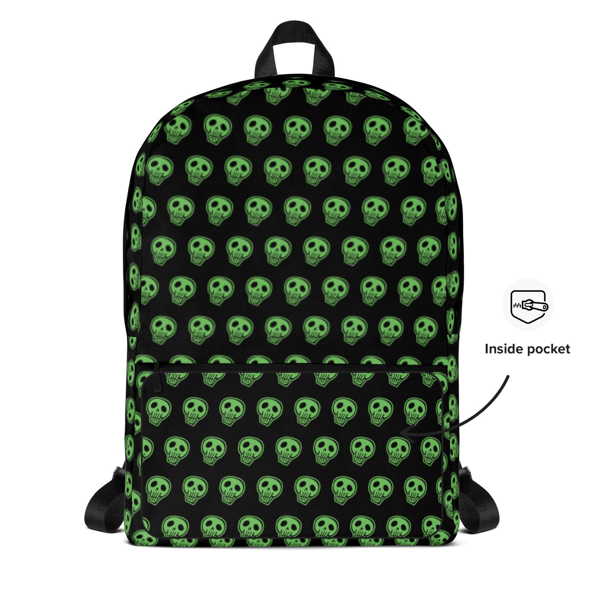 Green Skull Backpack - Etsy display picture 3