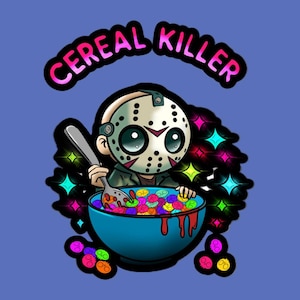 Cereal Killer - Pegatinas de vinilo sin burbujas