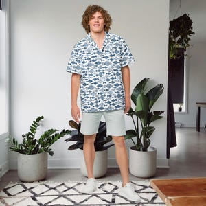Blue Fish Unisex button-up shirt