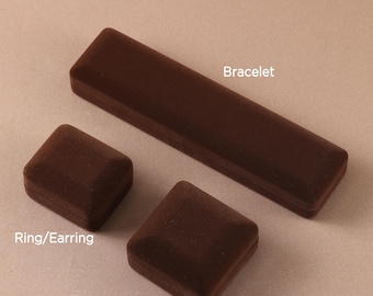 Boîte cadeau bijoux en velours, bague collier bracelet boucle d'oreille boîte de rangement, organisateur de bijoux minimaliste, boîte cadeau journée spéciale
