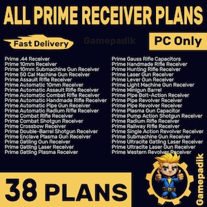 Fallout 76 |PC| - All Prime Receiver Plans - 38 pcs. | Fast Delivery