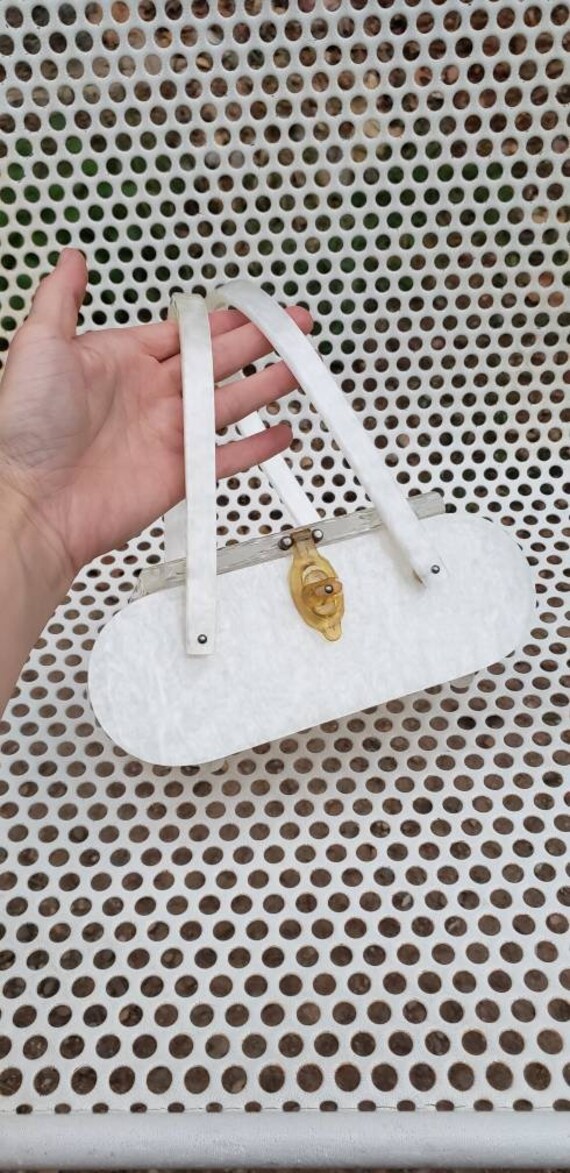 PEARL 1950s Lucite and Bakelite Purse Original Ria