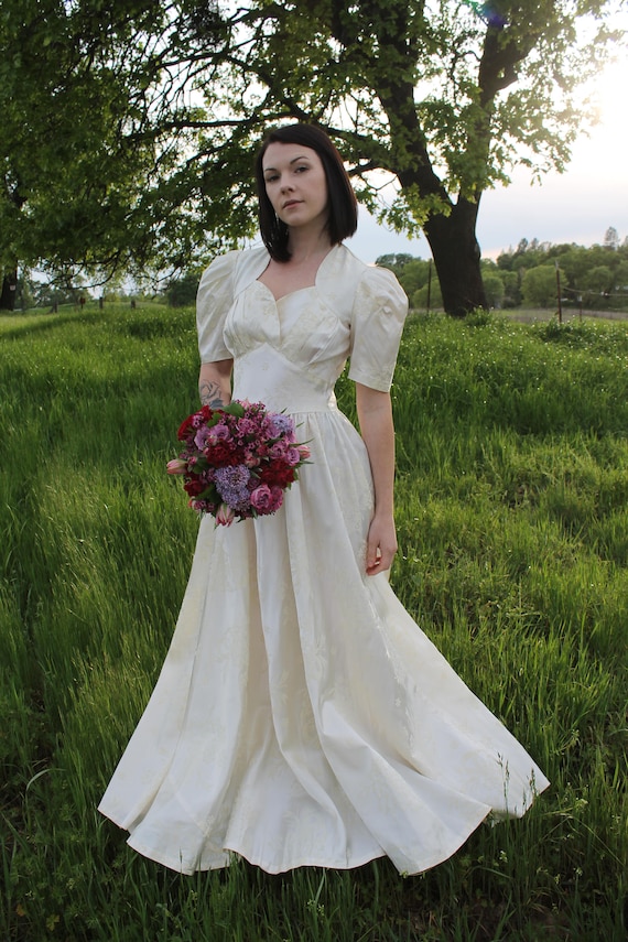 HONEY 1940's Wedding Dress Bridal Attire Vintage G