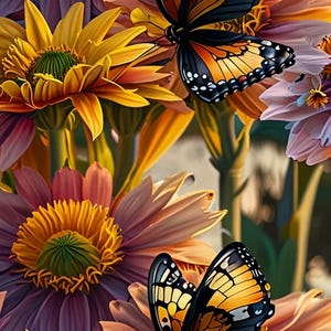 Butterfly Tumbler Wrap, Floral Tumbler PNG, Flower Sublimation Design, Insect Tumbler Design, Digital Download