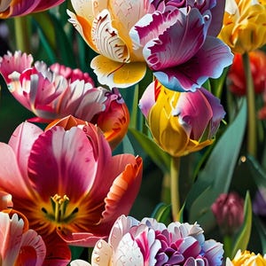 Tulip Tumbler Wrap, Floral Tumbler PNG, Spring Flower Sublimation Designs, Tulip Tumbler Design, Floral Digital Download