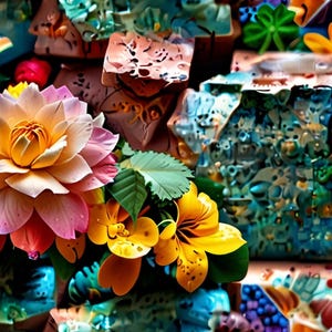 Floral Tumbler Wrap, Lotus Flower Tumbler PNG, Colorful Flowers Sublimation Designs, Artistic Tumbler Wrap, Digital Download