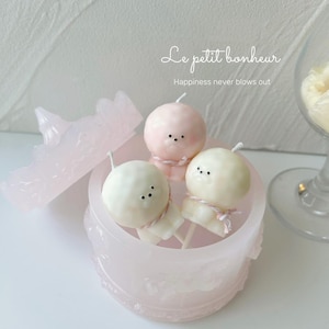 Mini Bichon Frise Birthday Candle - Cute Dog Cake Topper, Gift Favorite