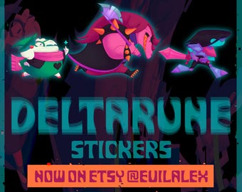 Pegatinas del equipo de diversión de Deltarune