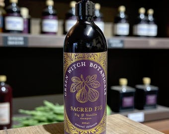 Champú de higo sagrado y vainilla/ Cuidado capilar botánico/ Green Witch Botanicals