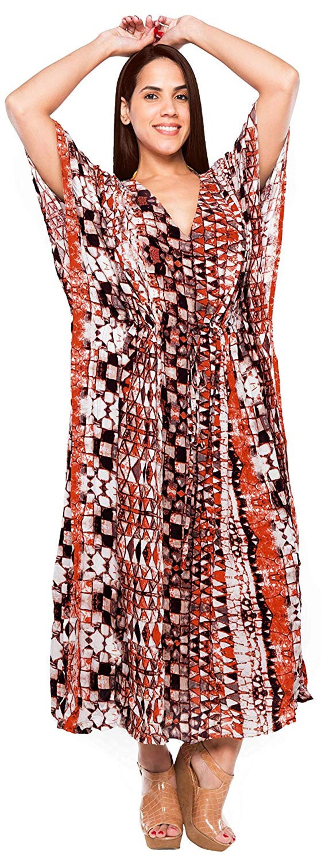 Rayon Print Cover Up Swimwear main image 1