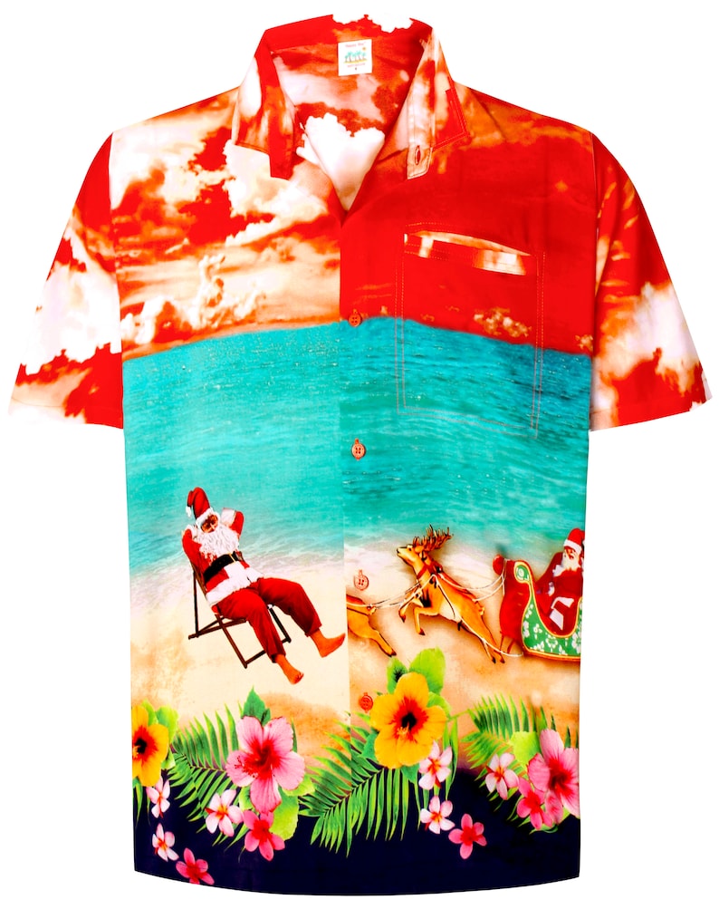 EELa Mens Short Sleeve Printed Floral Flower Casual Button Down Shirt Summer Hawaiian M