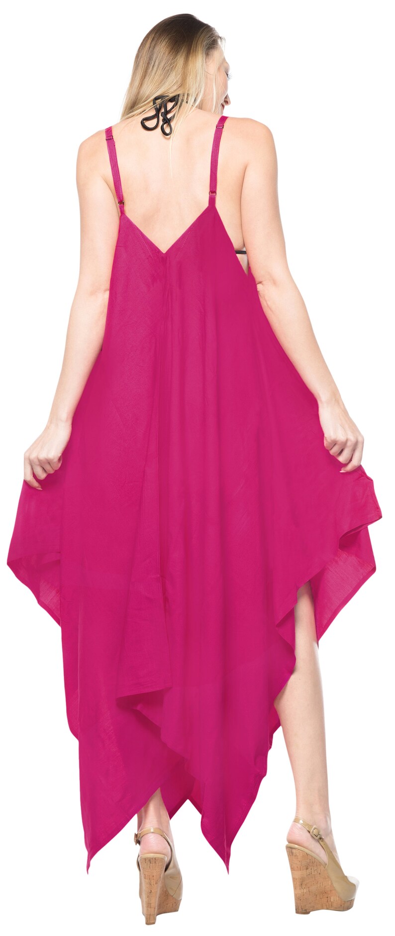 LA LEELA Women/'s Loose Pants Jumpsuit Cami Rompers Playsuit US 14-16W Pink/_C114