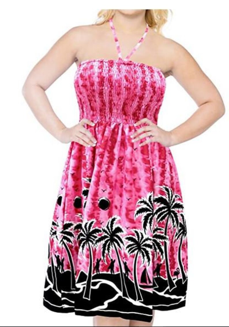 137133 LA LEELA Women/'s Midi Summer Beach Casual Dress Swimwear Cover Up
