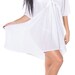 La Leela Chiffon Sheer Blouse Swimwear Swimsuit Beachwear Bikini Cover up White US PLUS SIZE 5X -119142