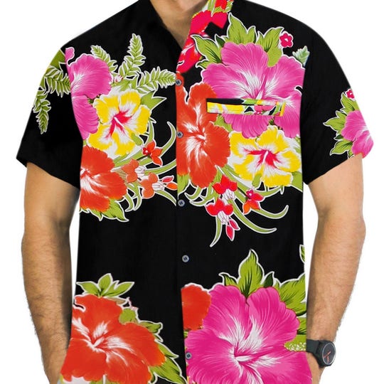 Vacation Outwear Dress Short Sleeve Hawaiian Shirt