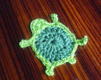 Crochet PDF Pattern Cute Little Turtle Applique instant download