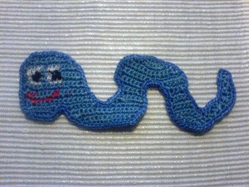 Cute Worm Applique Crochet PDF Pattern Instant Download - Etsy