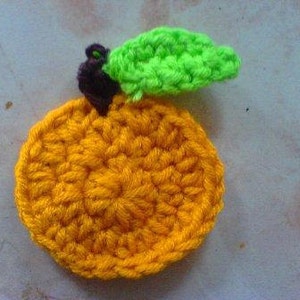 Orange Applique Crochet PDF Pattern instant download