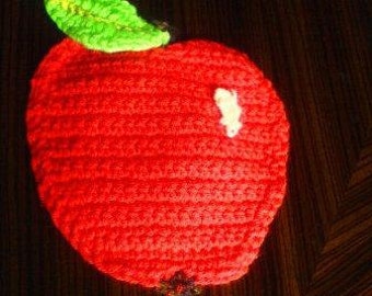 Crochet PDF Pattern Apple Coaster instant download