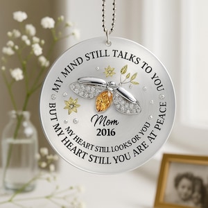 Personalized Dragonfly Memorial Ornament: Acrylic Remembrance Keepsake