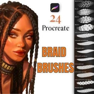 Set di 24 spazzole per trecce