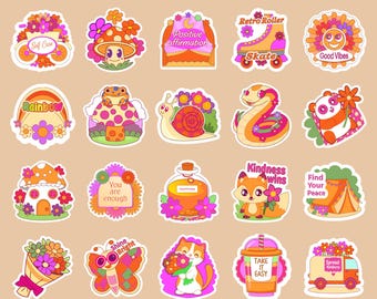 Adesivi floreali carini stampabili png, adesivo ispiratore png, design adesivo, adesivi Cricut, adesivo per imballaggio png, adesivo da stampare e ritagliare