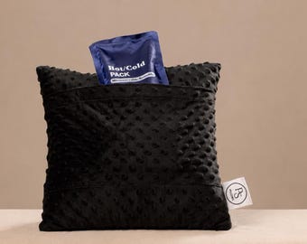 Post Surgery Pillow with Hot/Cold Gel Pack: Hysterectomy, C-Section, Abdominal Surgery Support; Plush Comfort with Hot/Cold Pack Pocket