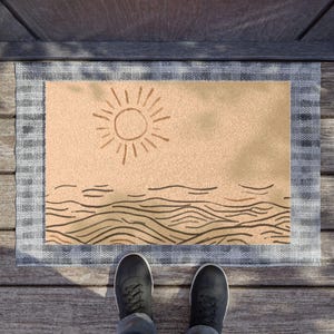 Welle Fußmatte | See Haus Dekor | Stegboot Accessoire