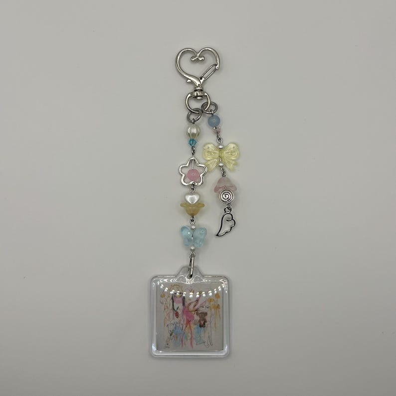 Beabadoobee Inspired Album Keychain | Double Sided | Beaded Bag Charm ...