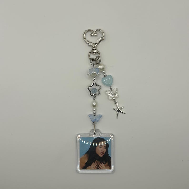 Beabadoobee Inspired Album Keychain | Double Sided | Beaded Bag Charm ...