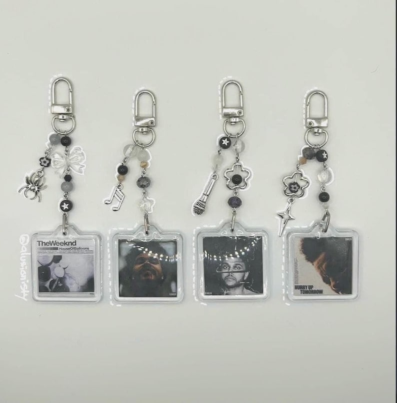 The Weeknd Inspired Album Keychain | Double Sided | Beaded Charm, XO ...