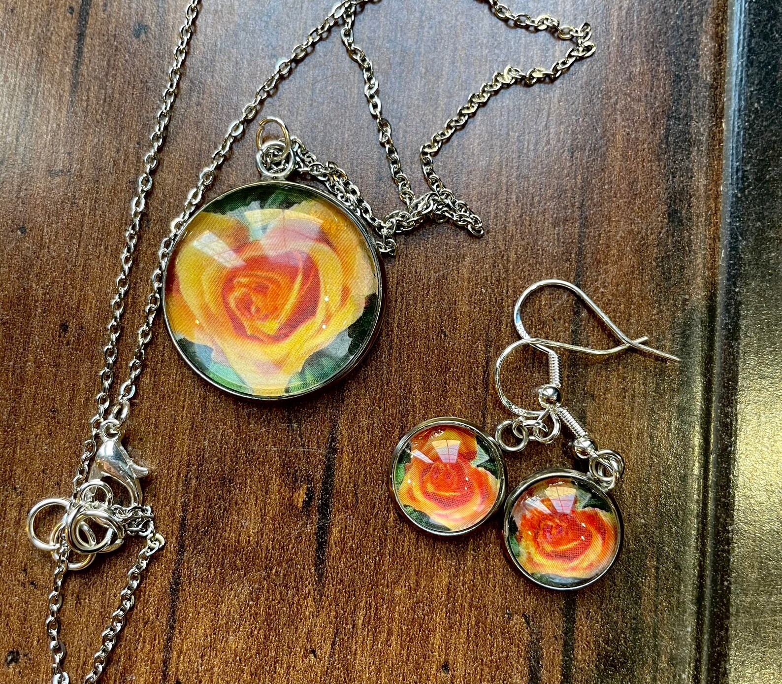 Flower digital original painting made into jewelry Jewelry Etsy