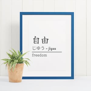 Kanji Art Print Japanese Wall Art Zen Minimalist Printable Japanese Calligraphy Decor Digital Download Kanji Poster Japanese Quote Print