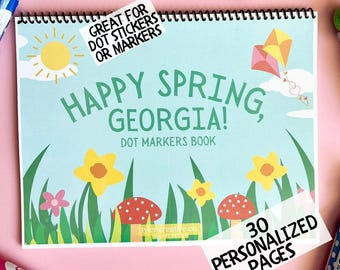 Dot Marker Easter Personalized Activity Book Dot Sticker Spring Book Custom Preschool Learning Children&#39;s Busy Book Screen Free Activity