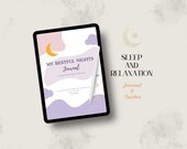 Sleep Tracker Printable Habit Tracker Planner Wellness Tracker printable Sleep Tracker Journal Night Time Routine Chart Relaxation Journal