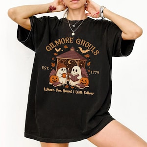 Gilmore Ghouls Shirt, Where You Haunt I Will Follow T-Shirt, Cute Ghost Halloween Tee, Spooky Fall Graphic Top, Ghost Couple Gift