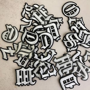 White Roman Letter Patches A-Z, 2 Inch – Embroidered Sew-On or Iron-On Alphabet for Jackets, Hats, Bags & DIY Projects