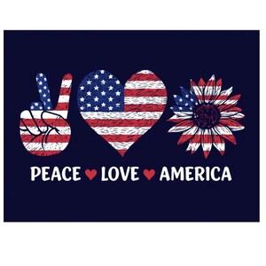 Peace Love America SVG, 4th of July SVG, July 4th svg, Fourth of July svg, USA Flag svg, Independence Day Shirt, Cut File Cricut,Silhouettte