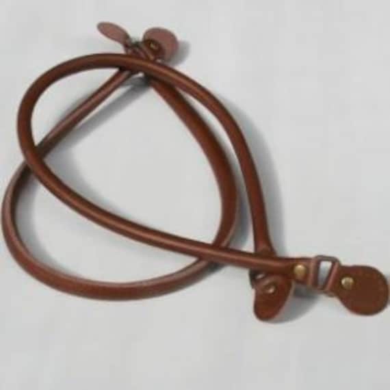 Brown Rolled Leather Bag Handles 50cm/19.5 and Etsy