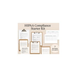Editable HIPAA Compliance Starter Kit for Telehealth & Small Healthcare Practices | BAA, Privacy Notice, Consent Forms, More